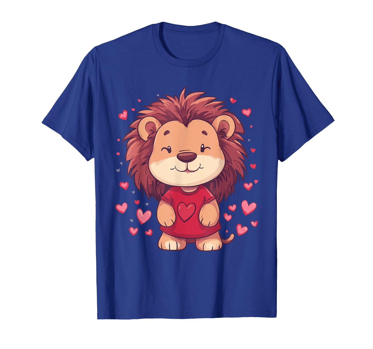 Lion Lover Heart Girls Valentine’s Day Women Lion T-Shirt