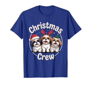 Christmas Crew Xmas Puppy Mix Dog Funny Christmas Shih Tzu T-Shirt