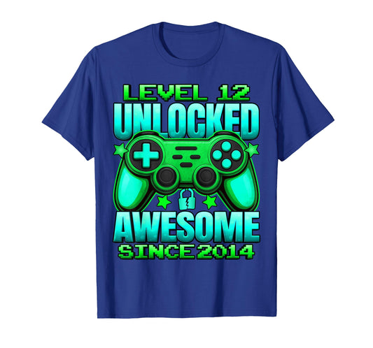 Level 12 Unlocked 12 Year Old Gifts Boys 12th Birthday Boy T-Shirt
