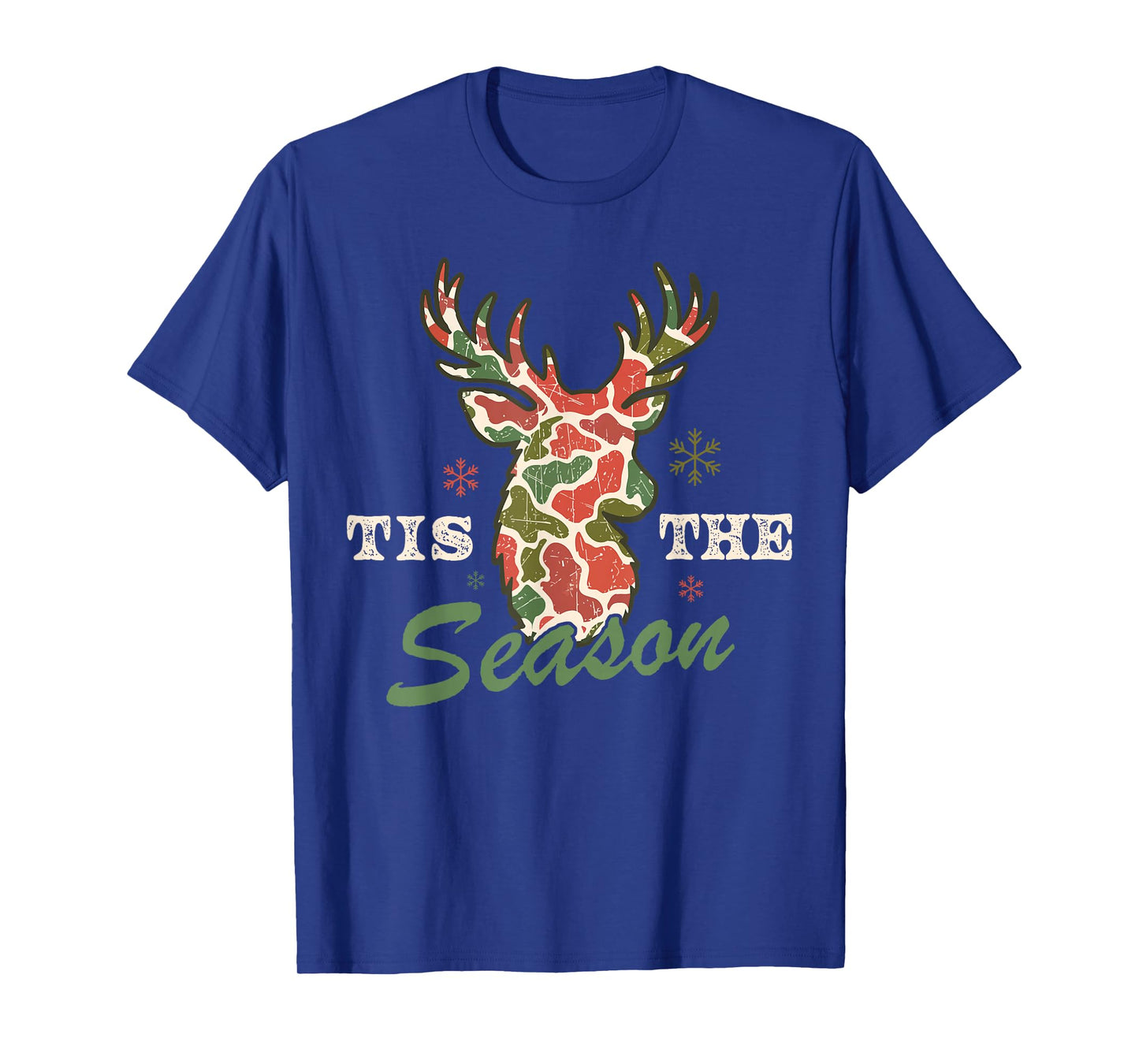 Christmas Camo Holiday Hunting Reindeer Deer Xmas Lights T-Shirt