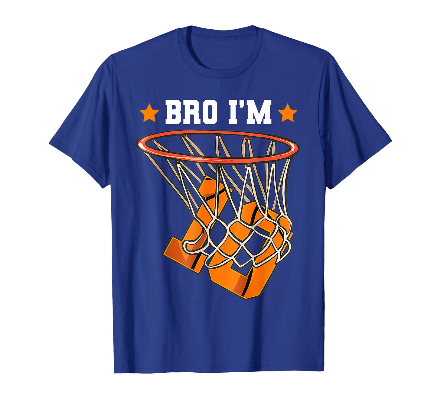 Kids Bro I'm 10 Year Old Basketball 10th Birthday Boy T-Shirt