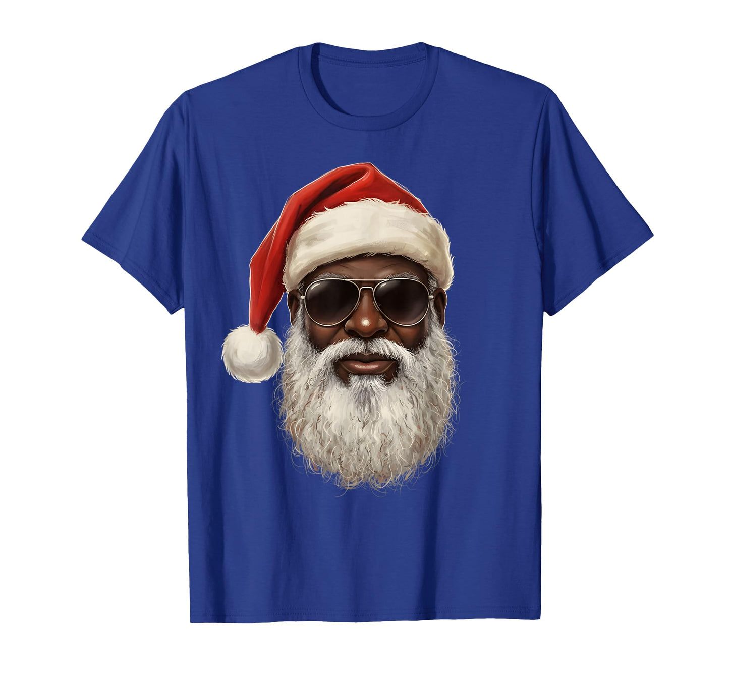 Vintage Cool Black Christmas Santa African Xmas Men Boy Kid T-Shirt