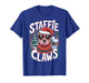 Christmas Santa Staffie Claws Dog Staffordshire Bull Terrier T-Shirt
