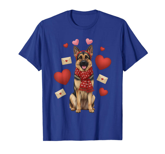 Cute German Shepherd Valentine’s Day Dog Mom - German Lover T-Shirt