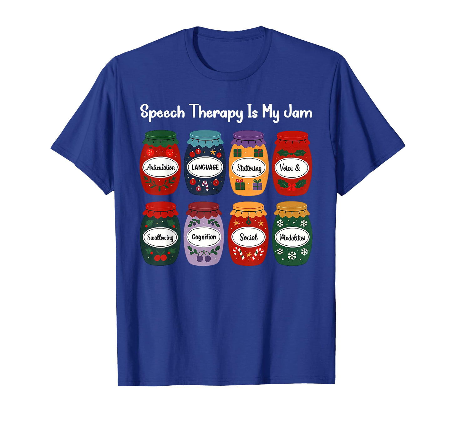 Speech Therapy is My Jam Christmas Speech Pathology SLP T-Shirt