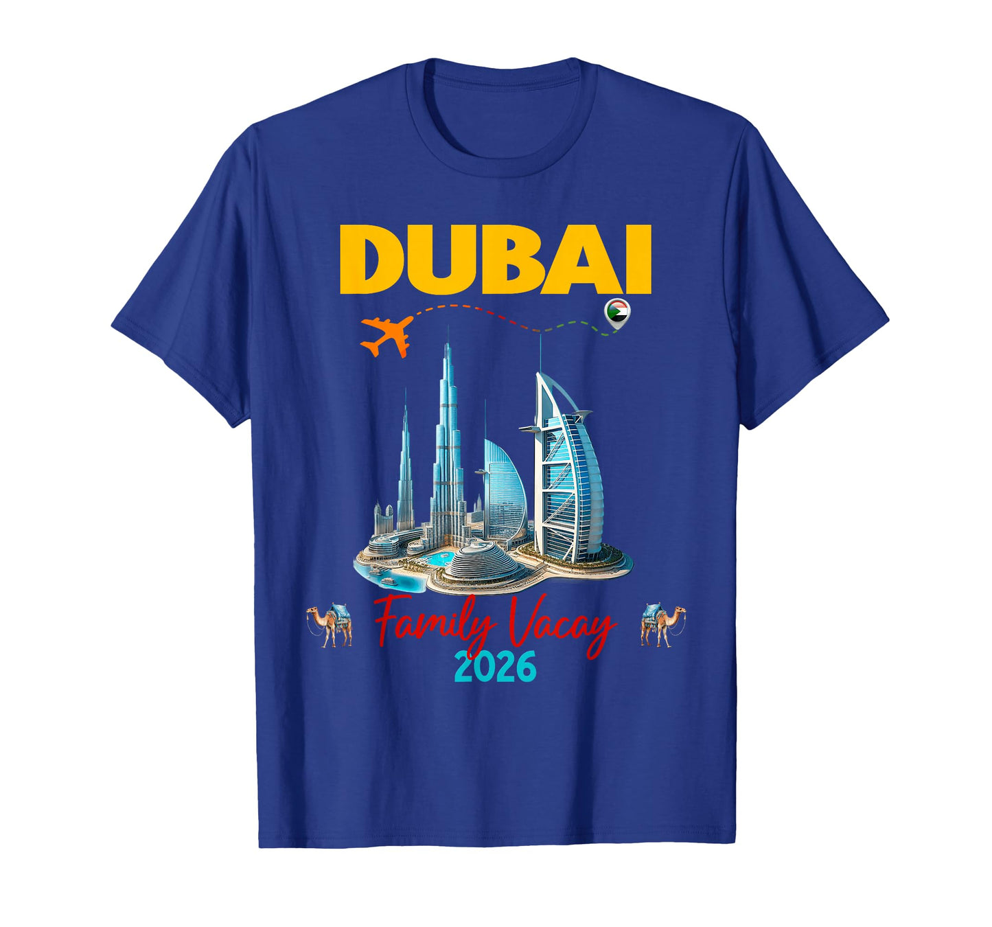Dubai Family Friends Vacation 2026 Birthday Group T-Shirt