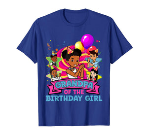 Grandpa of Birthday Girl Gracie Pink Doll Family Decorations T-Shirt