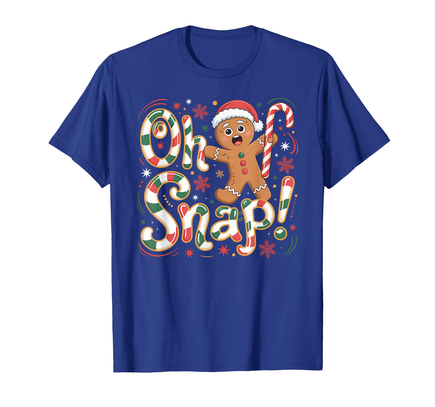 Oh Snap Gingerbread Man Funny Christmas Xmas Men Women Kids T-Shirt