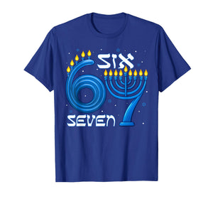 Funny Six Seven 67 Meme Sarcastic Hanukkah Chanukah Men Kids T-Shirt