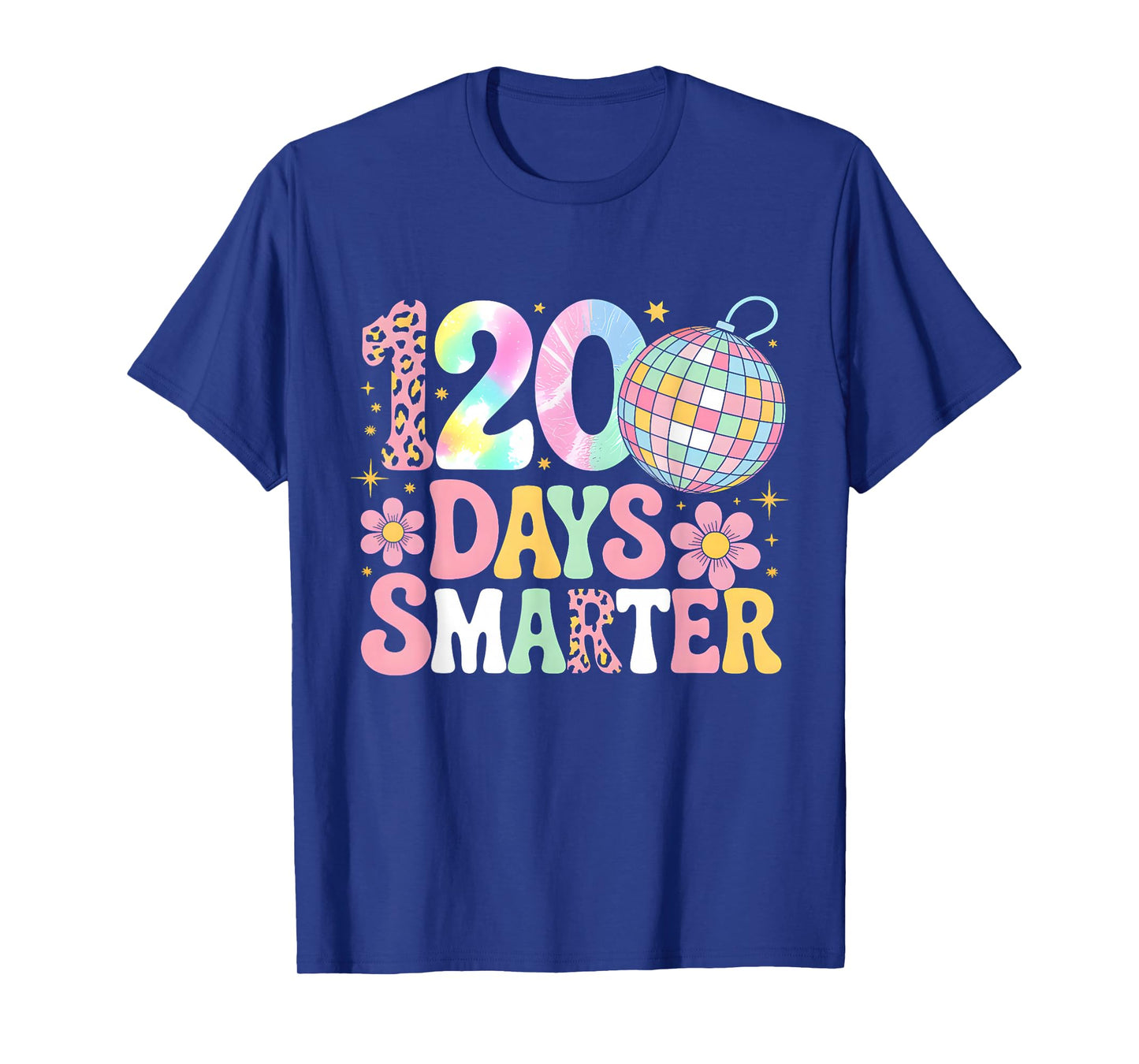 120th Days Smarter Teacher Student Tiedye 120 Days of School T-Shirt