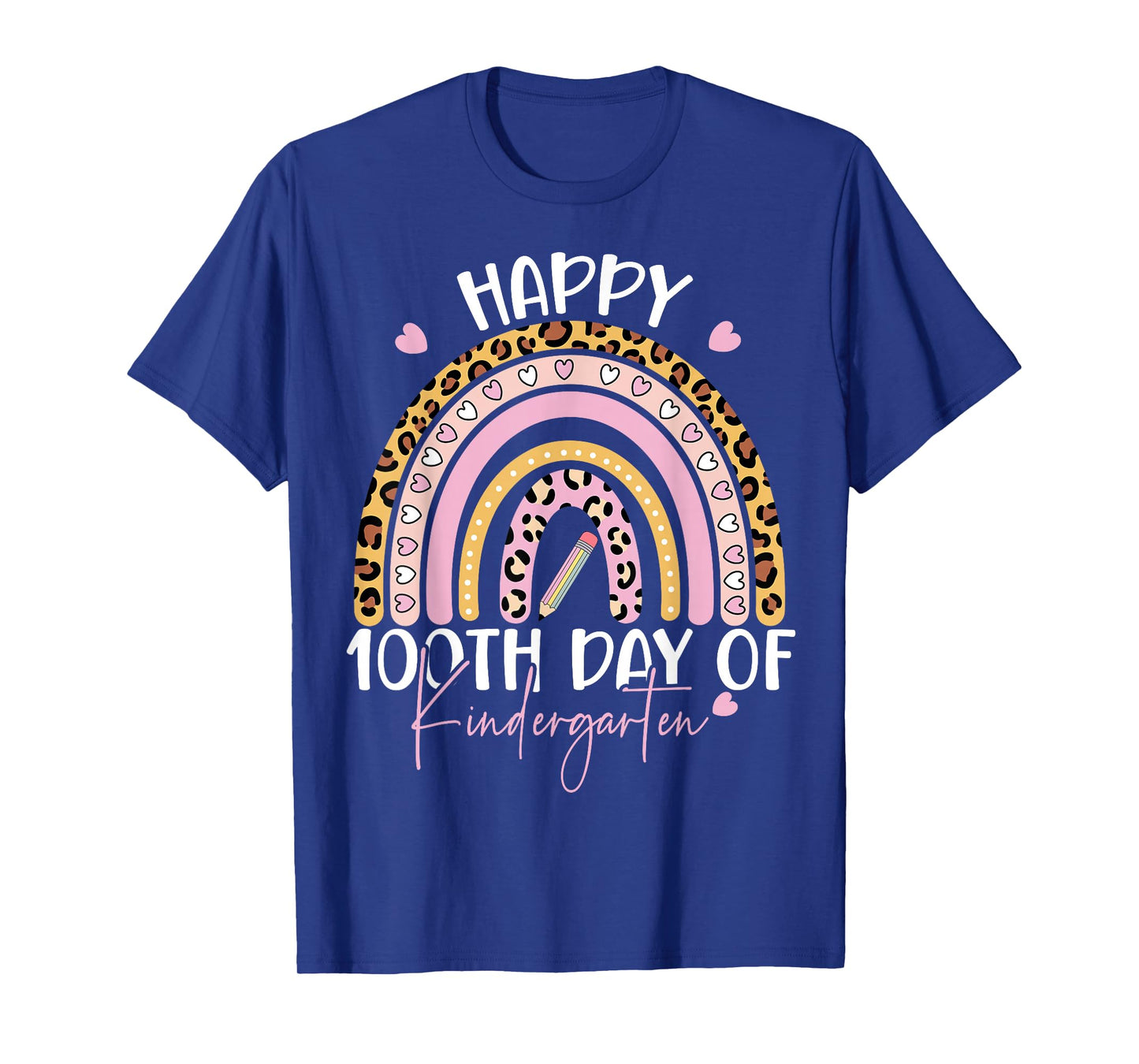 Happy 100th Day of Kindergarten Teacher 100th Days of School T-Shirt