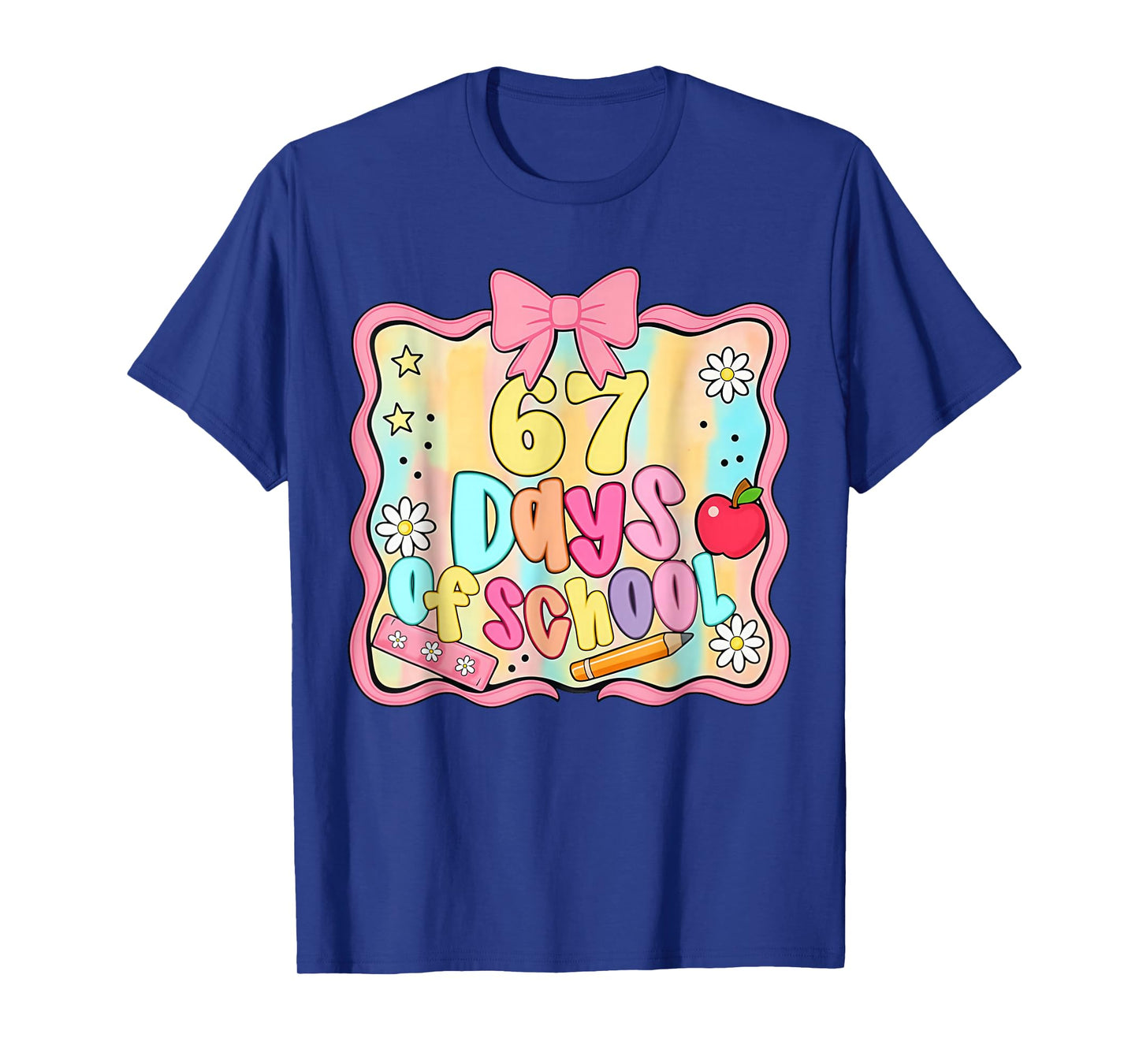 67 Days of School Preppy 67th Day of School Teacher Kids T-Shirt