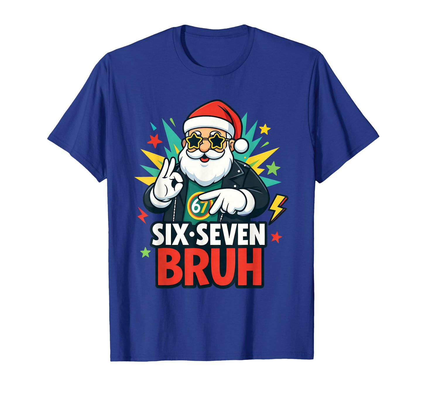 Bruh 67 Six Seven 6 7 Meme gen Alpha Christmas gen z Xmas T-Shirt