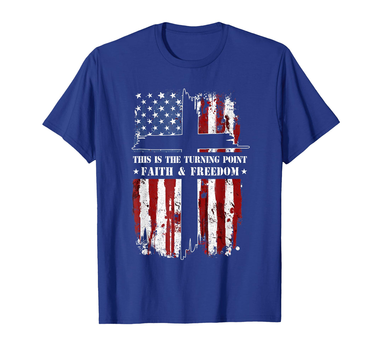 This is The Turning Point Patriotic Christian Faith USA Flag T-Shirt
