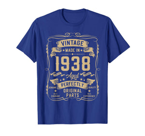 Vintage 1938 88yr 88th Birthday Gifts for Men 88 Years Old T-Shirt