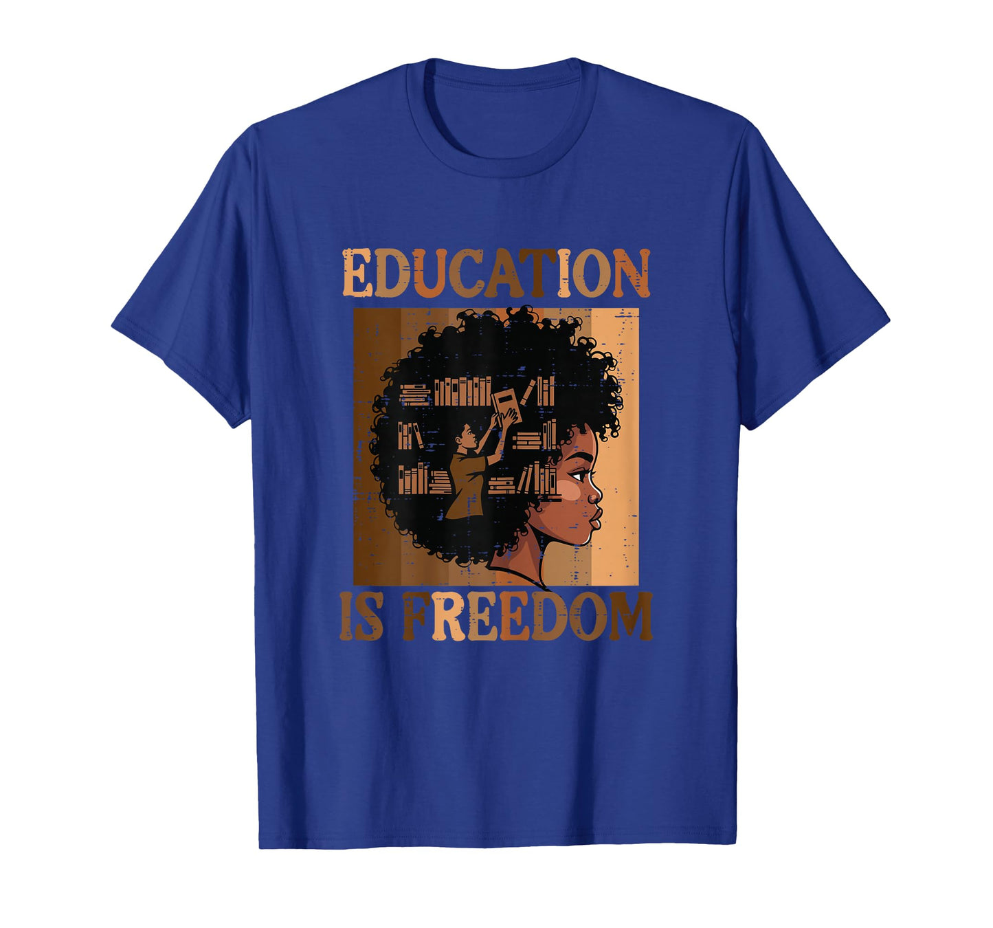 Black History Afro Woman Education Freedom Girls Kids Women T-Shirt