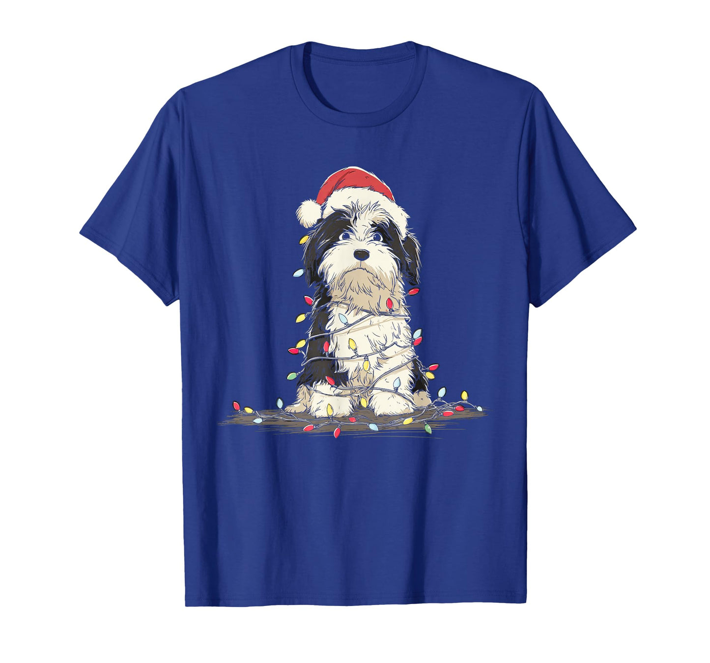 Funny Havanese Christmas Graphics Dog Lights Lover T-Shirt