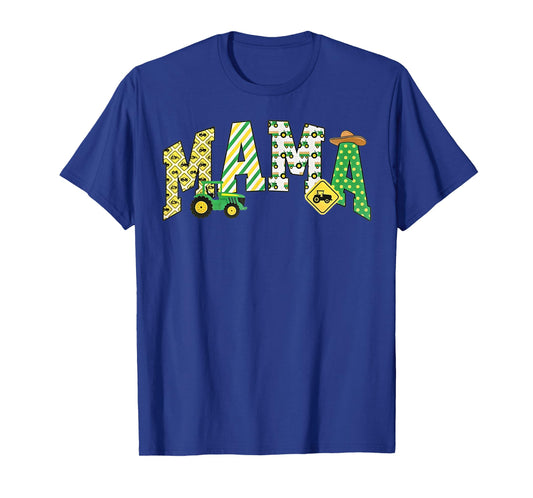 Mama of The Birthday Boy Tractor Farm Trucks Family Party T-Shirt