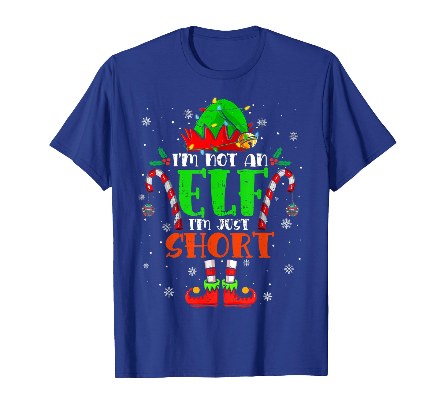 I'm Not an Elf I'm Just Short Family Christmas Pjs Matching T-Shirt