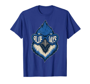 Blue Jay Bird Retro Men Women Kids T-Shirt