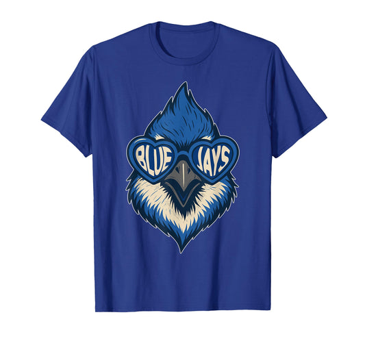 Blue Jay Bird Retro Men Women Kids T-Shirt
