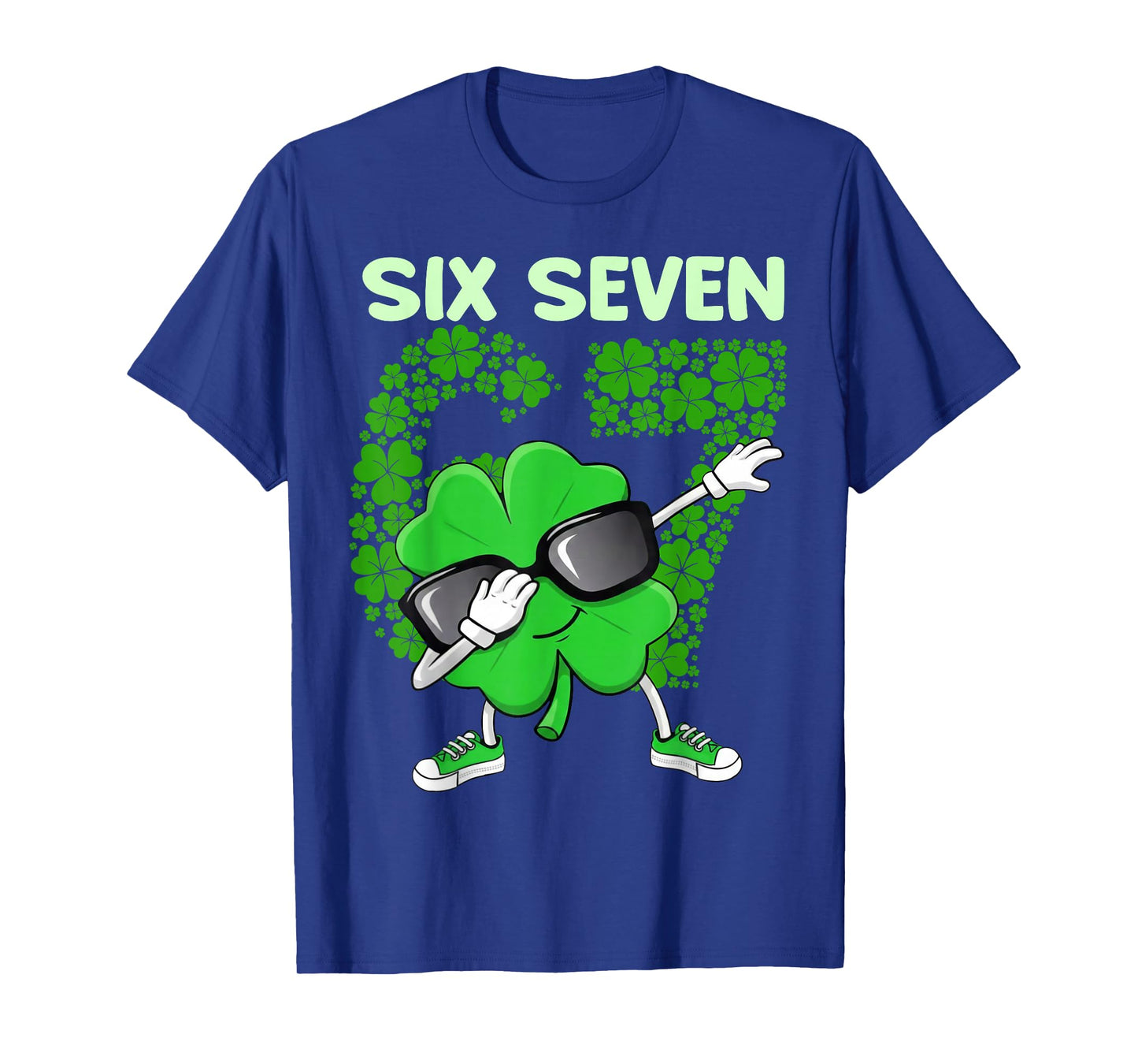 St Patricks Day Dabbing Shamrock 6 7 Meme Boys Kids Men Dab T-Shirt