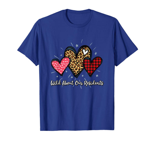 Wild About Our Residents Valentines CNA Caregiver Nursing T-Shirt