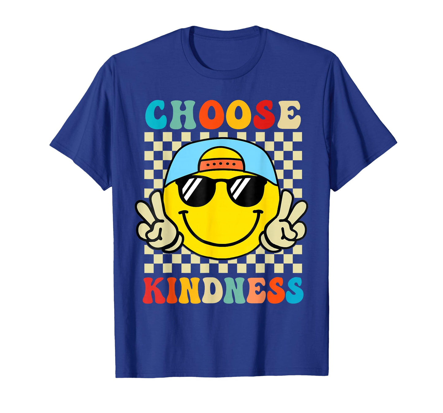 Men Women Kids Choose Kindness Groovy Be Kind Inspirational T-Shirt