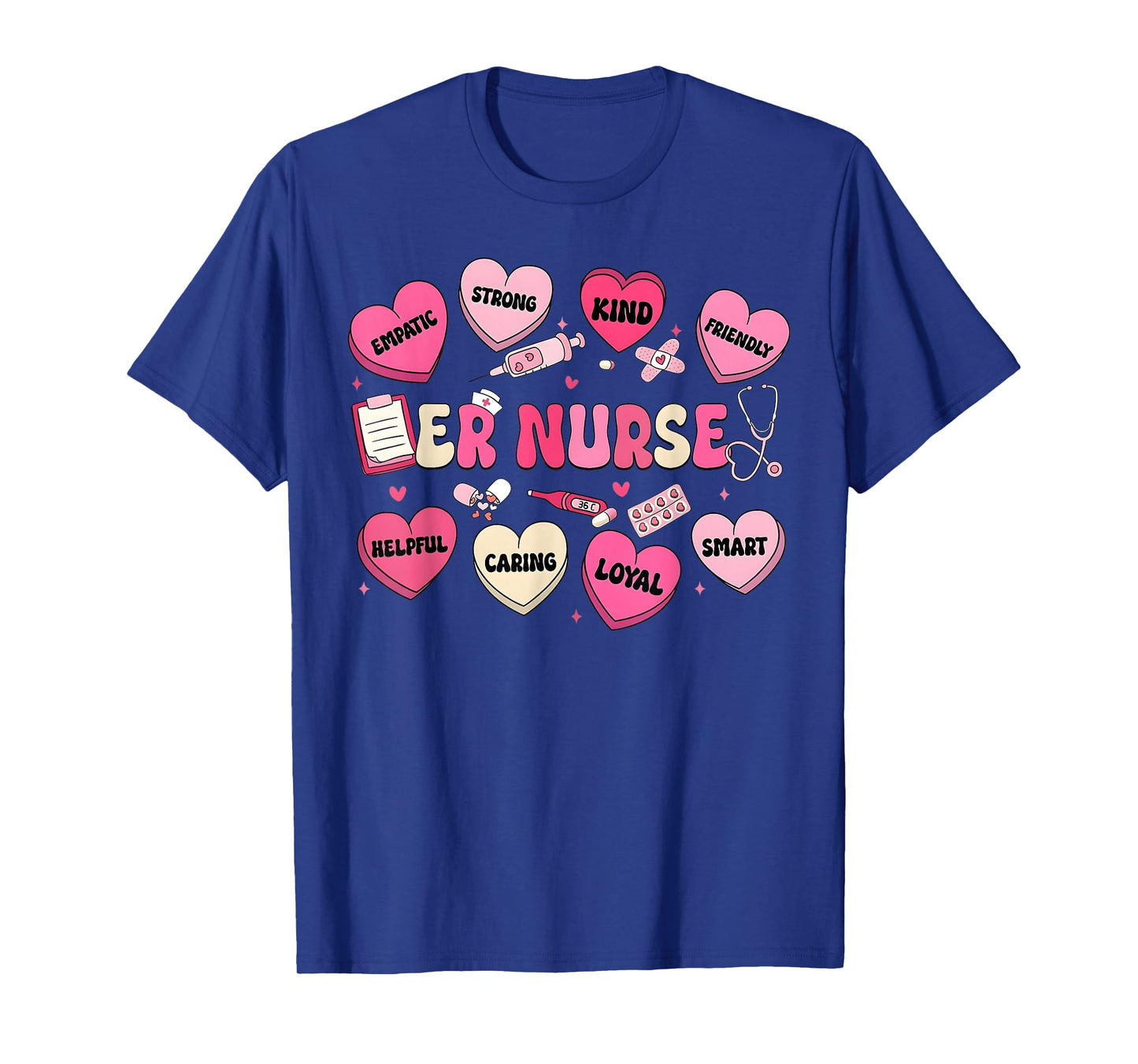 Valentine ER Nurse Hearts Coquette Pink Women T-Shirt
