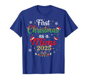 First Christmas As A Mimi 2025 New Mommy Xmas T-Shirt