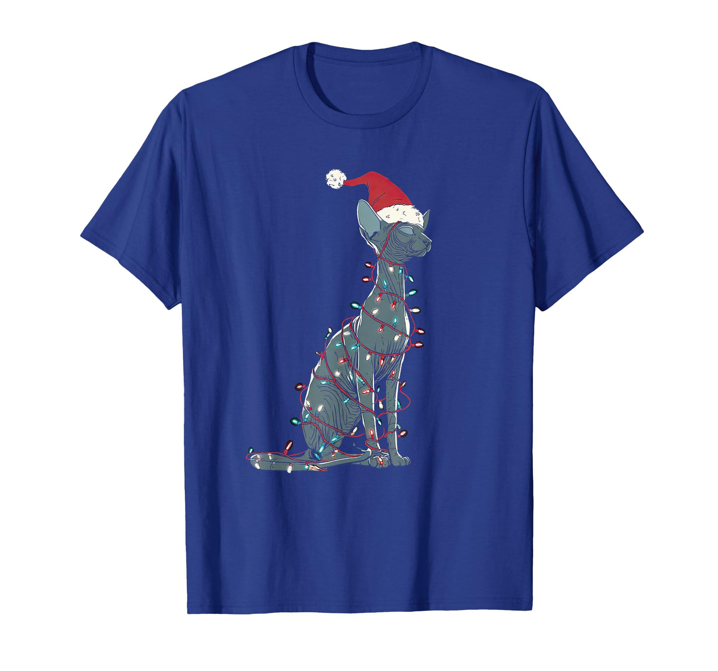 Funny Sphynx Cat Christmas Graphics Animal Lights Lover T-Shirt
