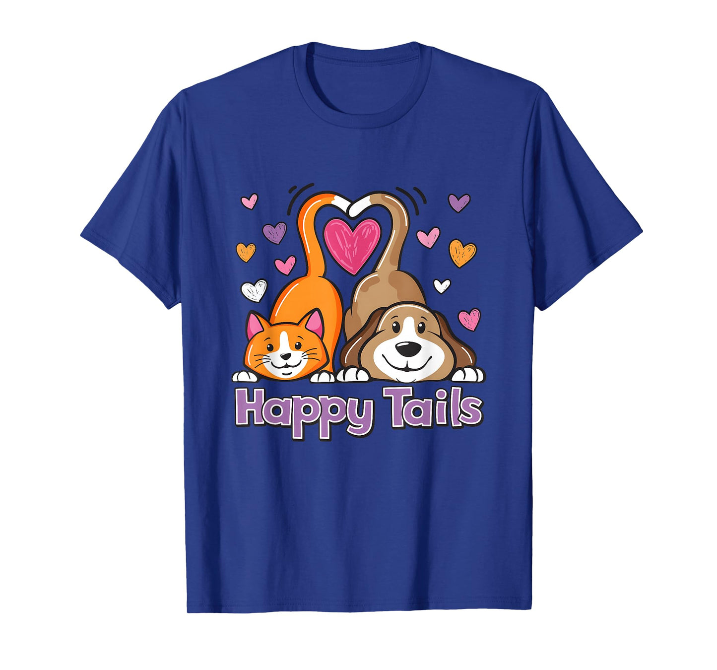 Happy Tails Valentines Shirt Cute Vet Tech Veterinarian T-Shirt