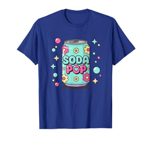 Soda Pop Kids Cute Floral Can Retro Pop Art Soda Pop T-Shirt