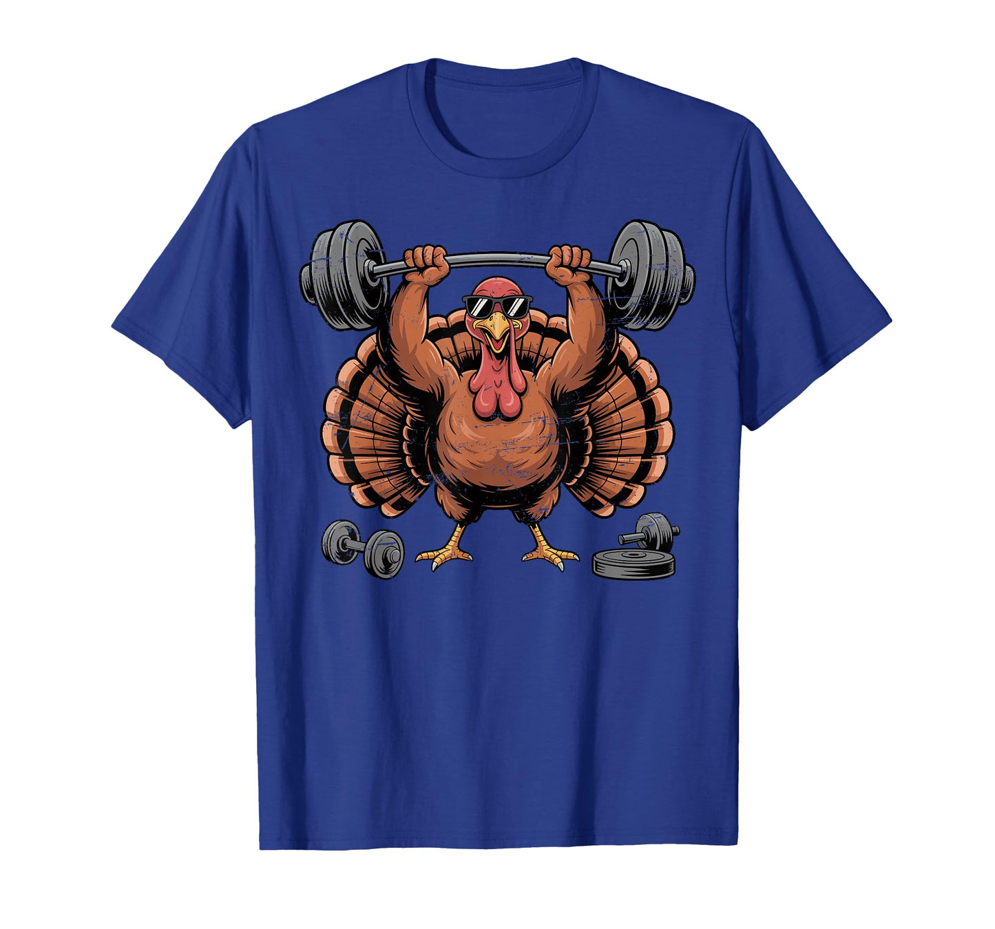 Thanksgiving Workout Turkey Barbell Lift Gym Men Women T-Shirt