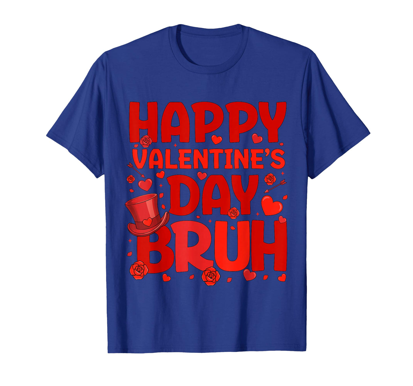 Bruh Valentines Day Teens Boys Kids Heart Valentine T-Shirt