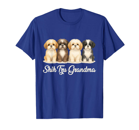 Shih Tzu Grandma Cute Dog Lover Gift Funny Women Puppy Owner T-Shirt