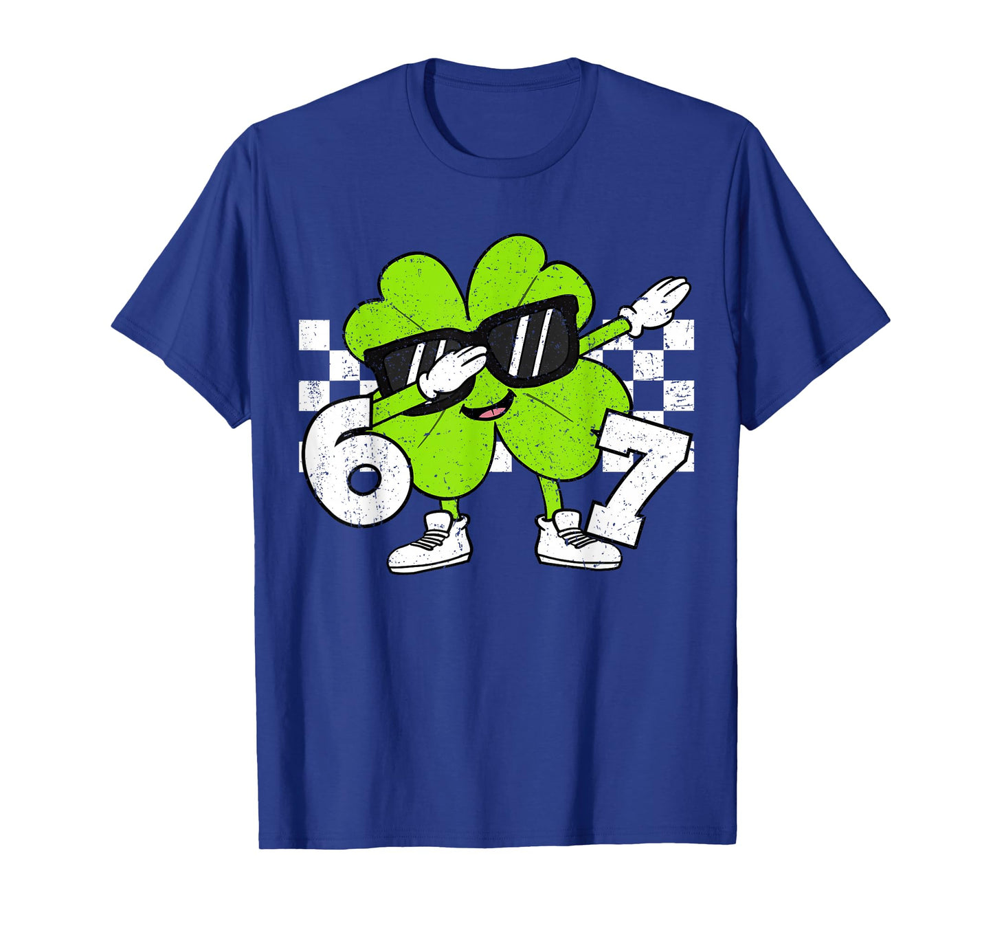 Boys St Patricks Day Dabbing Shamrock Clover 67 Six Seven T-Shirt