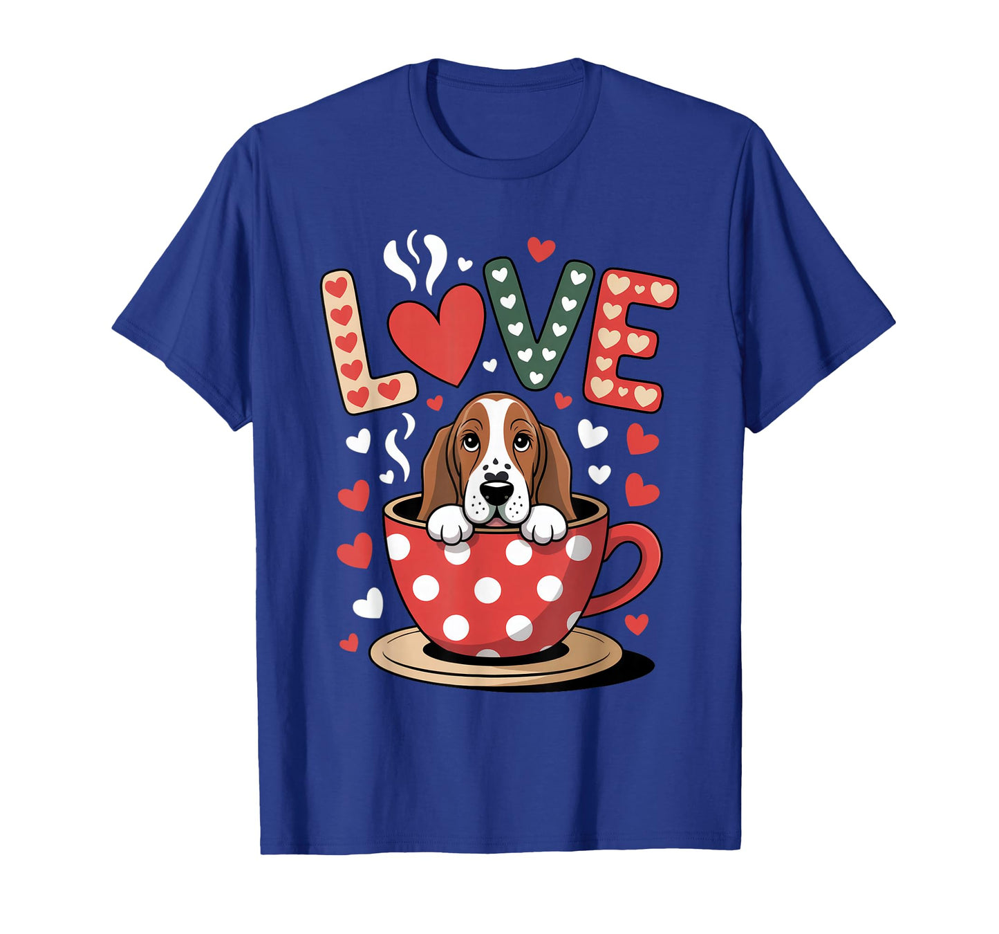 Dog is My Valentine Coffee Lover Cute Women T-Shirt