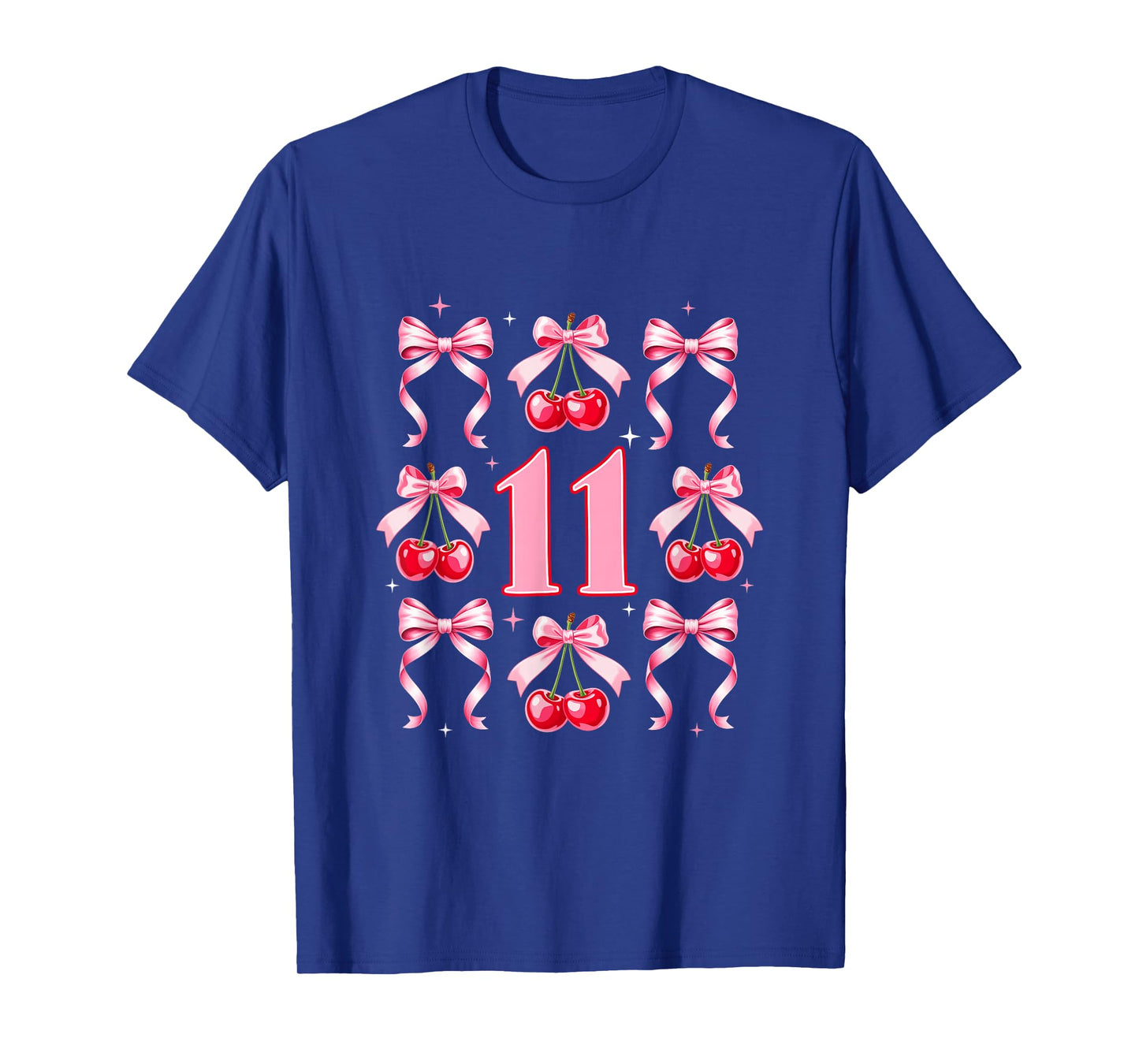 Birthday Girl 11Th Birthday Cherry Coquette Bow 11 Years Old T-Shirt