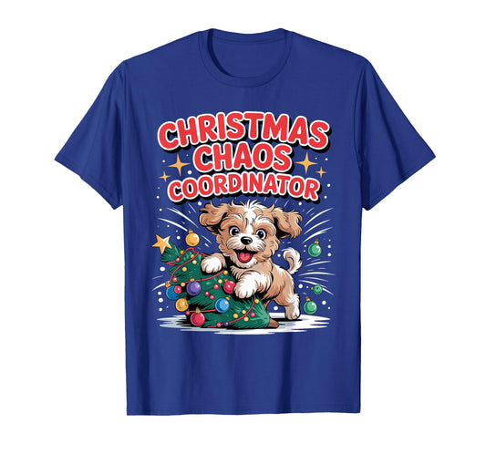 Christmas Chaos Coordinator Xmas Puppy Funny Shi-Poo T-Shirt