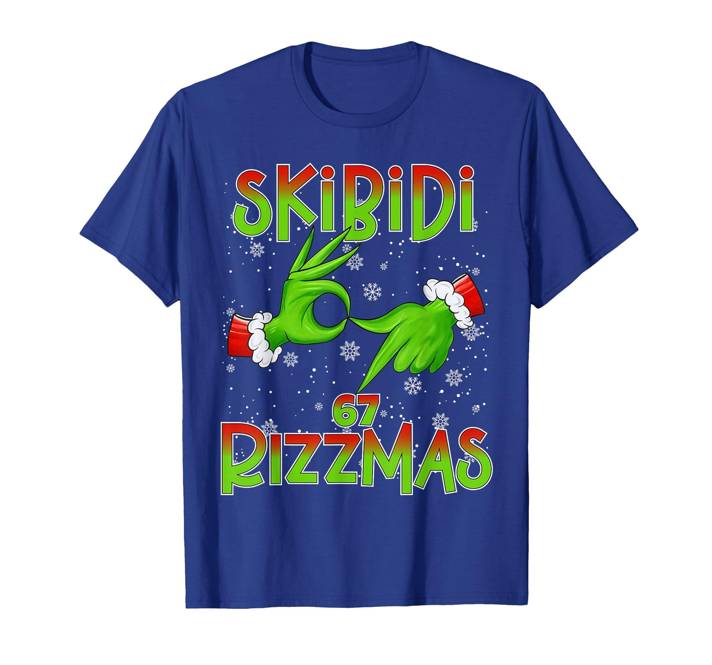 6 7 Christmas Skibidi Rizzmas 67 Meme gen Alpha Slang Xmas T-Shirt