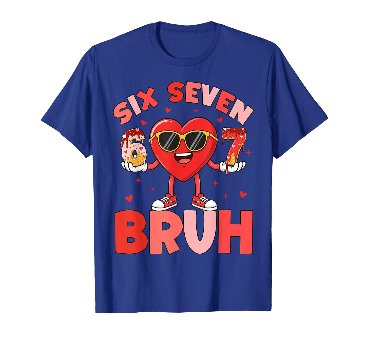 Six Seven 67 Meme Cool Valentine’s for Teens Boys Girls Kids T-Shirt