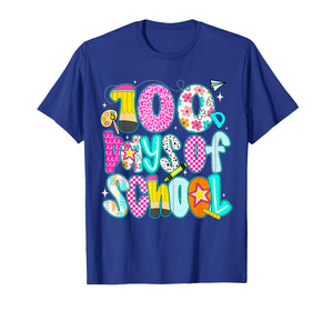 Preppy Floral Pencil 100 Days of School Teacher Student T-Shirt