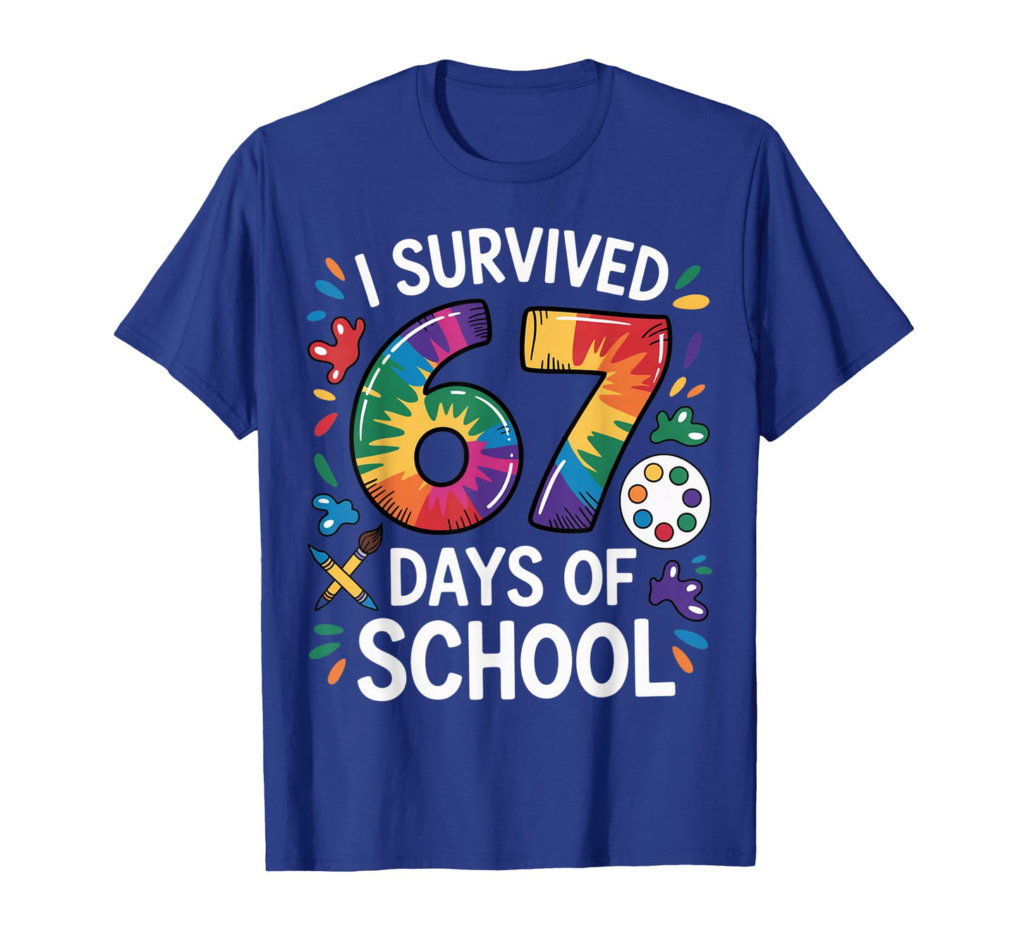 I Survived 67 Days of School Meme Women Teacher Student T-Shirt