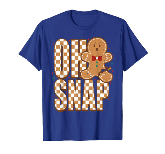 Oh Snap Gingerbread Man Funny Christmas Xmas Men Women Kids T-Shirt