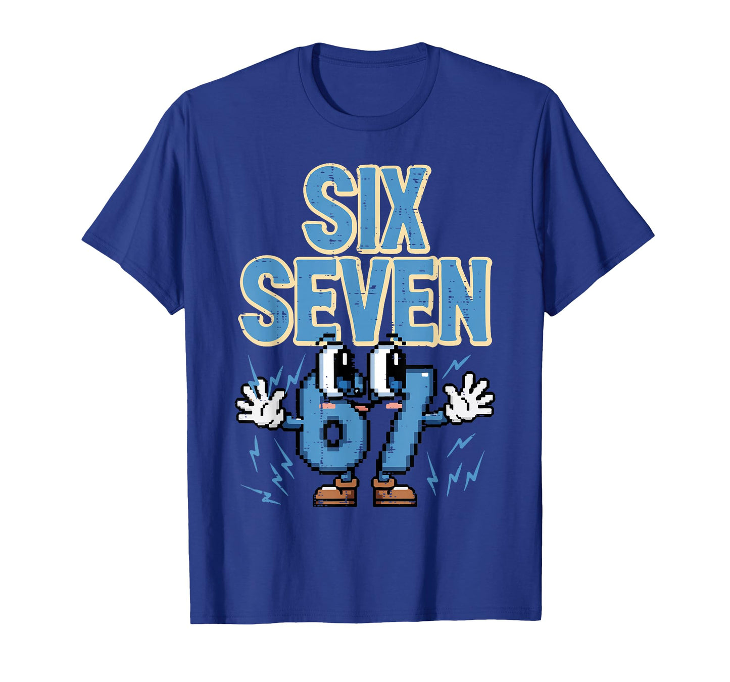 Six Seven 67 Eyes Funny 6 7 Meme Gen Alpha Boys Girls Kids T-Shirt