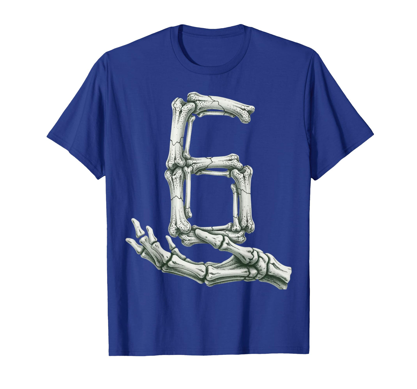6 7 Halloween Skeleton Funny 67 Meme Gen Alpha Six Seven 6 T-Shirt