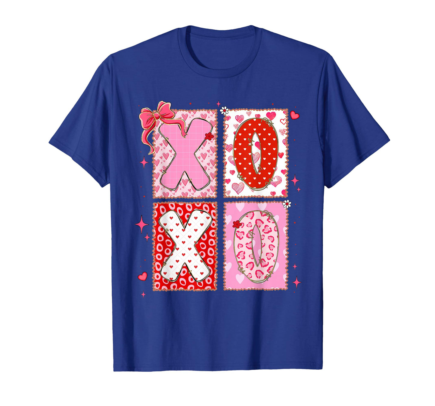 Valentine XOXO Preppy Heart Coquette Bow Girl Kid Women T-Shirt