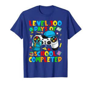 Level 100 Days of School Completed Boys Gamer for Video Game T-Shirt