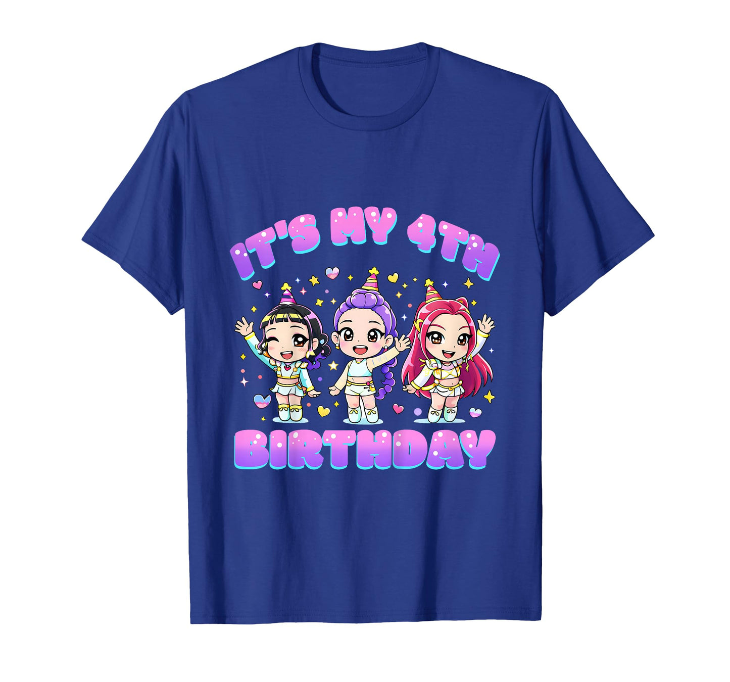 4 Years Old Birthday K pop Kids 4th Birthday Girls K-pop T-Shirt